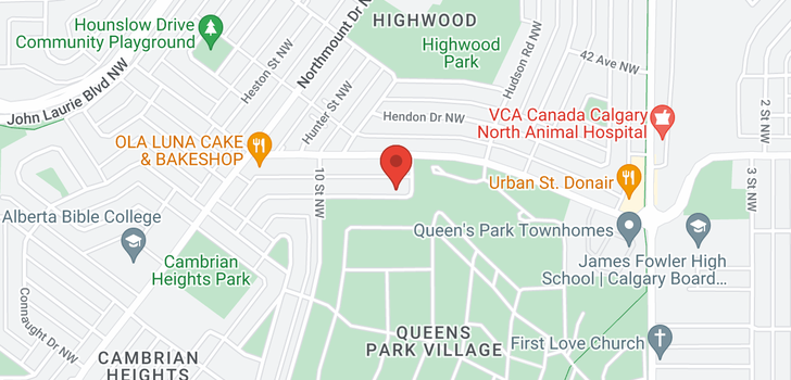 map of 908 39 Avenue NW